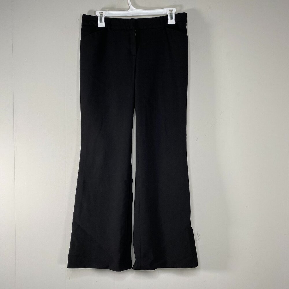 Express Editor Bootcut Dress Pants Women's 4S Mid Rise Black Office Business